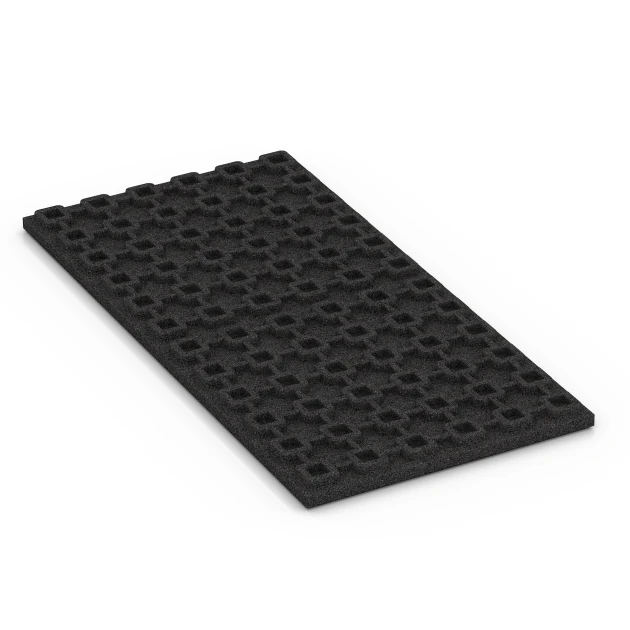 Aufsicht auf die Unterseite, also die Bodenseite von WARCO-Formteil 6385 - Stable Mat Comfort im Format 100 x 50 x 4 cm | 0,50 m².