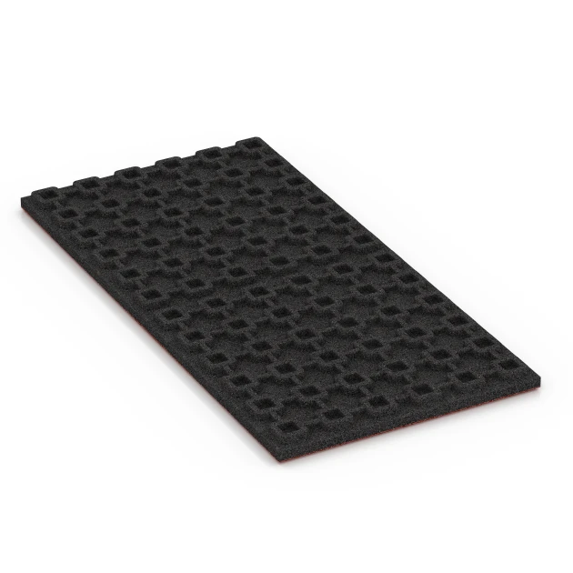 Aufsicht auf die Unterseite, also die Bodenseite von WARCO-Formteil 6386 - Stable Mat Comfort im Format 100 x 50 x 4 cm | 0,50 m².
