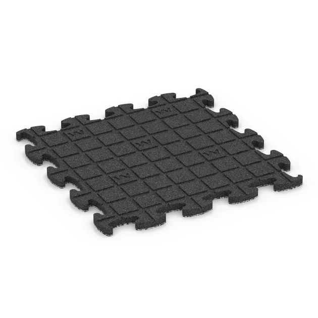 Aufsicht auf die Unterseite, also die Bodenseite von WARCO-Formteil 6779 - Gym Floor Tiles im Format 46 x 46 x 1,8 cm.
