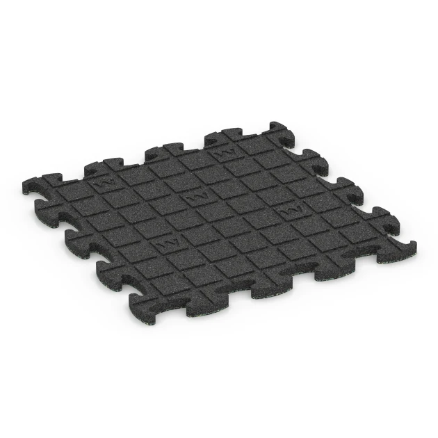 Aufsicht auf die Unterseite, also die Bodenseite von WARCO-Formteil 6780 - Gym Floor Tiles im Format 46 x 46 x 1,8 cm.