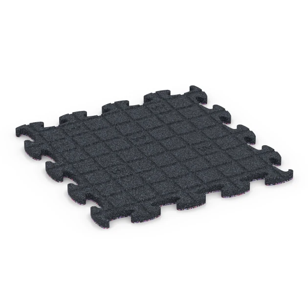 Aufsicht auf die Unterseite, also die Bodenseite von WARCO-Formteil 6756 - Playground Safety Mat im Format 44,6 x 44,6 x 1,8 cm.