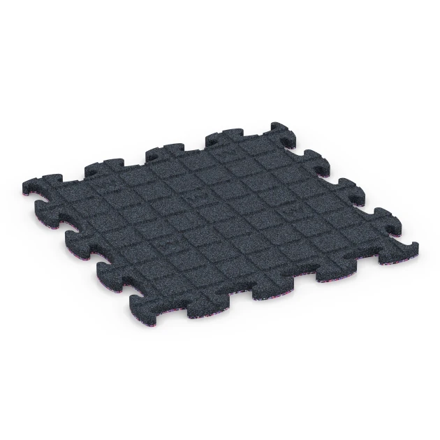 Aufsicht auf die Unterseite, also die Bodenseite von WARCO-Formteil 6801 - Dog Agility Flooring im Format 44,6 x 44,6 x 1,8 cm.