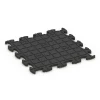 Aufsicht auf die Unterseite, also die Bodenseite von WARCO-Formteil 6793 - Balcony Deck Tiles im Format 46 x 46 x 1,8 cm.