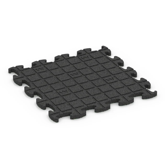 Aufsicht auf die Unterseite, also die Bodenseite von WARCO-Formteil 6897 - Indoor Dog Sports Flooring im Format 46 x 46 x 1,8 cm.
