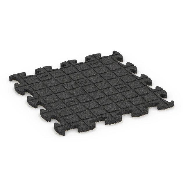 Aufsicht auf die Unterseite, also die Bodenseite von WARCO-Formteil 6901 - Indoor Dog Sports Flooring im Format 46 x 46 x 1,8 cm.
