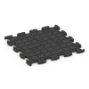 Aufsicht auf die Unterseite, also die Bodenseite von WARCO-Formteil 6921 - Exhibition Click Floor Tile im Format 46 x 46 x 1,8 cm.