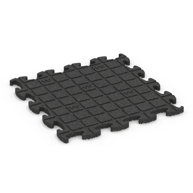 Aufsicht auf die Unterseite, also die Bodenseite von WARCO-Formteil 6931 - Safety Puzzle Tile im Format 44,6 x 44,6 × 2,8 cm.