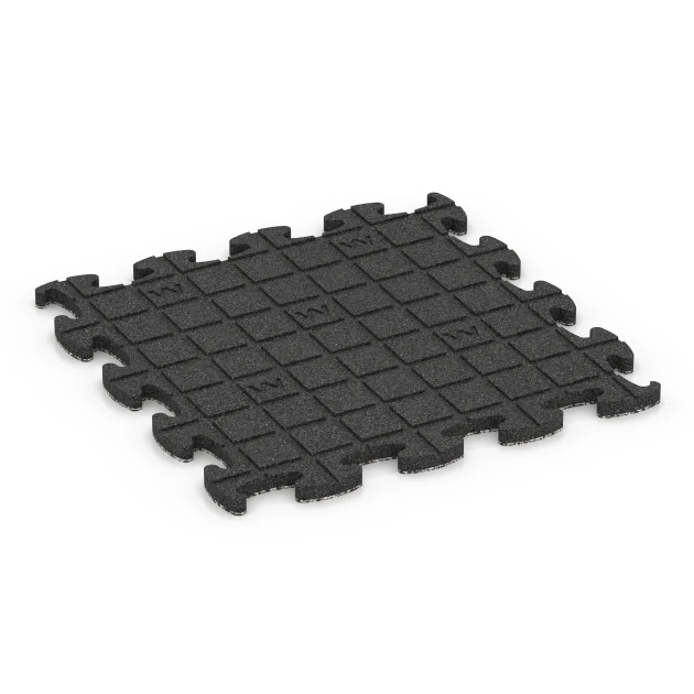 Aufsicht auf die Unterseite, also die Bodenseite von WARCO-Formteil 6932 - Safety Puzzle Tile im Format 44,6 x 44,6 × 2,8 cm.