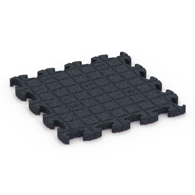 Aufsicht auf die Unterseite, also die Bodenseite von WARCO-Formteil 6936 - Safety Puzzle Tile im Format 44,6 x 44,6 × 2,8 cm.