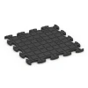 Aufsicht auf die Unterseite, also die Bodenseite von WARCO-Formteil 6942 - Patio rubber tile im Format 46 x 46 × 2,8 cm.