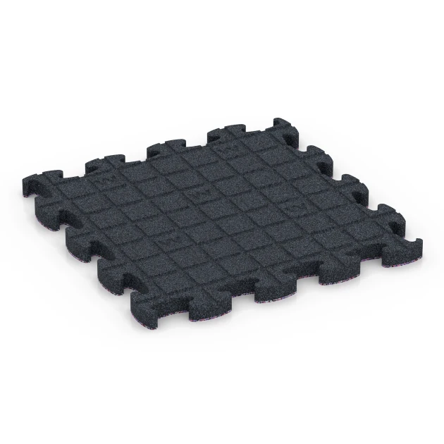 Aufsicht auf die Unterseite, also die Bodenseite von WARCO-Formteil 6954 - Sports Court Tile im Format 44,6 x 44,6 × 2,8 cm.