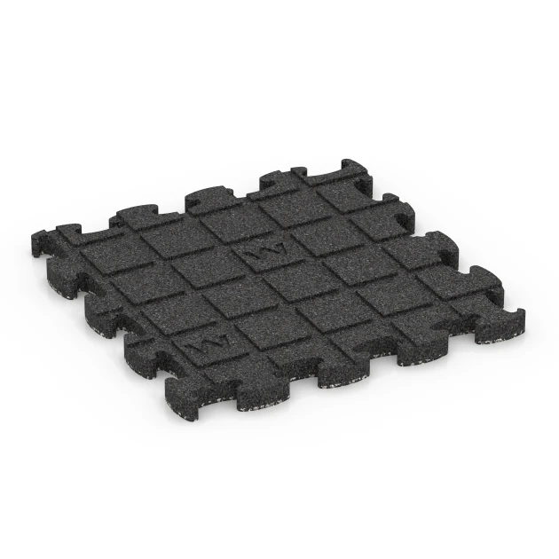Aufsicht auf die Unterseite, also die Bodenseite von WARCO-Formteil 6814 - Stone Carpet Click Tile im Format 30 x 30 x 1,8 cm.