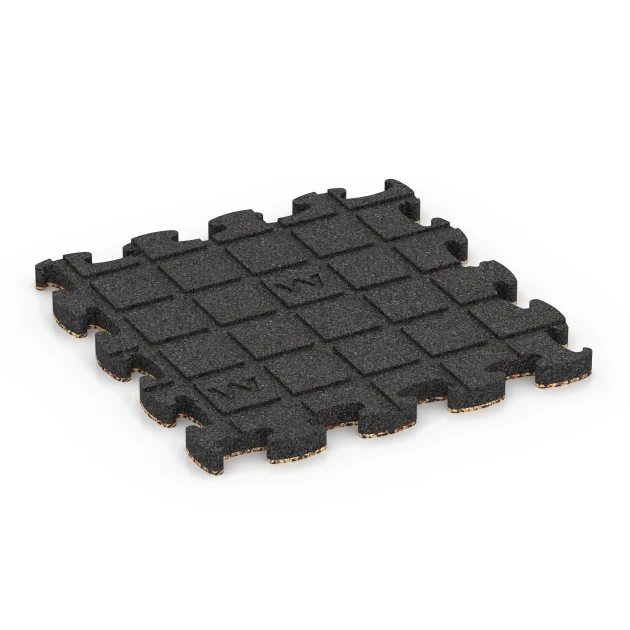 Aufsicht auf die Unterseite, also die Bodenseite von WARCO-Formteil 6817 - Stone Carpet Click Tile im Format 30 x 30 x 1,8 cm.