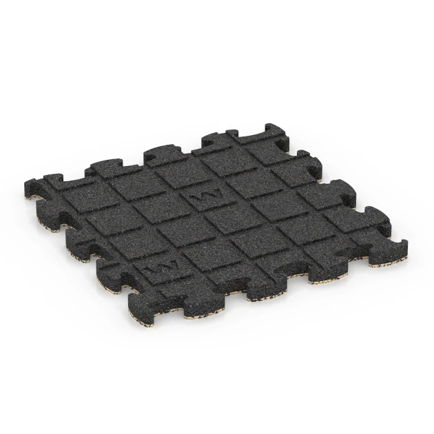 Aufsicht auf die Unterseite, also die Bodenseite von WARCO-Formteil 6820 - Stone Carpet Click Tile im Format 30 x 30 x 1,8 cm.