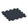 Aufsicht auf die Unterseite, also die Bodenseite von WARCO-Formteil 6964 - Fitness Premium Performance Flooring im Format 28,9 x 28,9 x 1,8 cm.