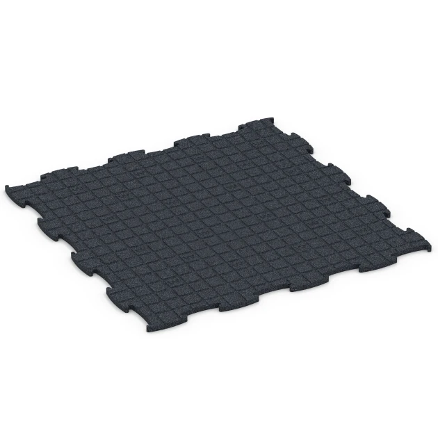 Aufsicht auf die Unterseite, also die Bodenseite von WARCO-Formteil 6962 - Fitness Premium Gym Flooring im Format 99 x 99 x 1,8 cm.