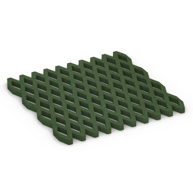Aufsicht auf die Unterseite, also die Bodenseite von WARCO-Formteil 7011 - Safety Grass Grid Mat im Format 100 x 100 x 4 cm.