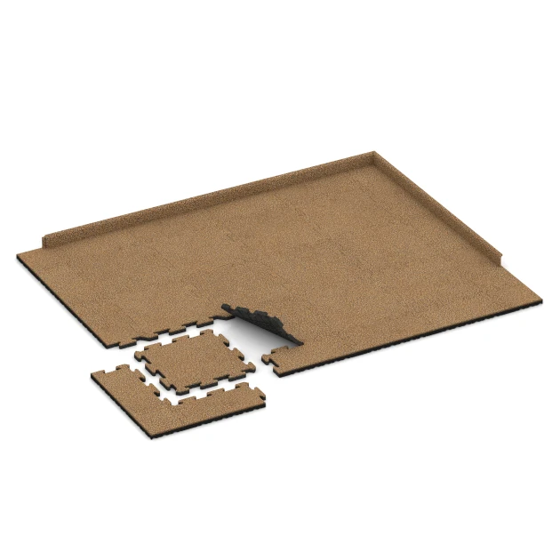 Typische Verlegung oder Einbausituation für den Artikel 2682 von WARCO - Dog floor tile, Farbton Rattan in der Abmessung 50 x 50 x 3 cm | 0,25 m².