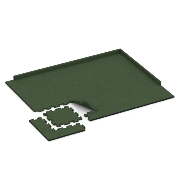 Typische Verlegung oder Einbausituation für den Artikel 4181 von WARCO - Rubber sports surface, Farbton Grass Green in der Abmessung 500 x 500 x 30 mm.