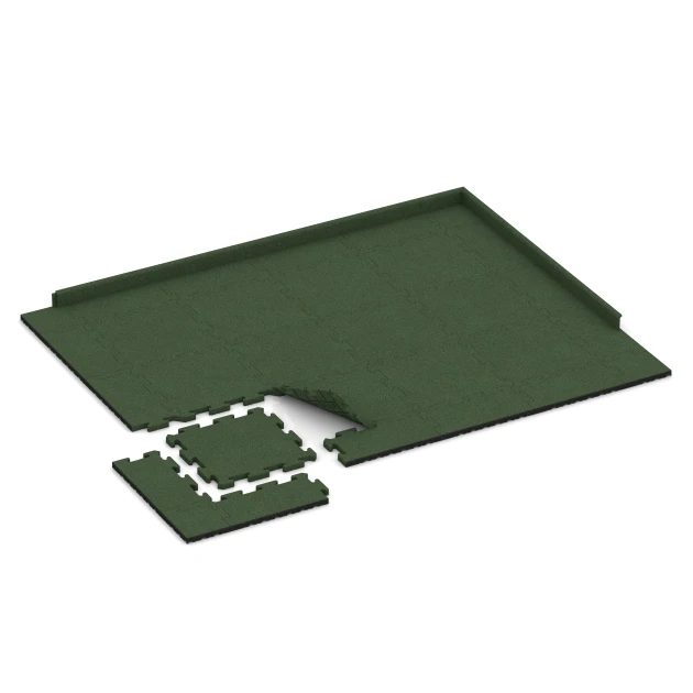 Typische Verlegung oder Einbausituation für den Artikel 2775 von WARCO - Outdoor tile, Farbton Grass green in der Abmessung 50 x 50 x 3 cm | 0,25 m².