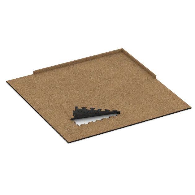 Typische Verlegung oder Einbausituation für den Artikel 5860 von WARCO - Indoor click tile, Farbton Rattan Lounge in der Abmessung 1000 x 1000 x 30 mm.