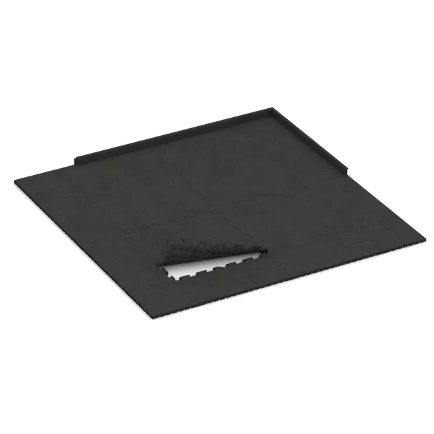 Typische Verlegung oder Einbausituation für den Artikel 3330 von WARCO - Fitness Floor Protection Mat HD, Farbton Anthracite in der Abmessung 1000 x 1000 x 30 mm.
