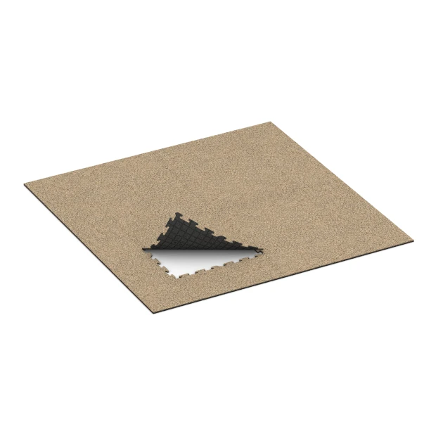 Typische Verlegung oder Einbausituation für den Artikel 3933 von WARCO - Dog floor tile, Farbton Travertine in der Abmessung 100 x 100 x 1,8 cm | 1,00 m².