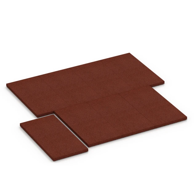 Typische Verlegung oder Einbausituation für den Artikel 6649 von WARCO - Stable Comfort Tile, Farbton Brick red in der Abmessung 100 x 50 x 5 cm.