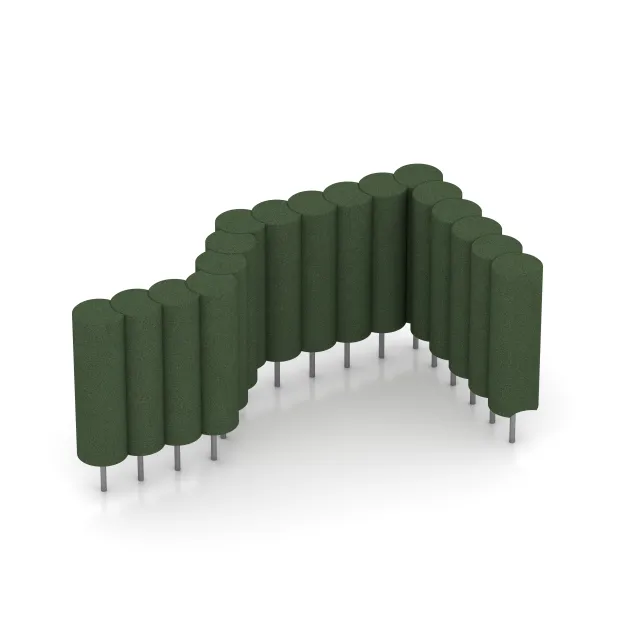 Typische Verlegung oder Einbausituation für den Artikel 2564 von WARCO - Rubber granulate palisade, Farbton Grass Green in der Abmessung ø 250 x 800 mm.