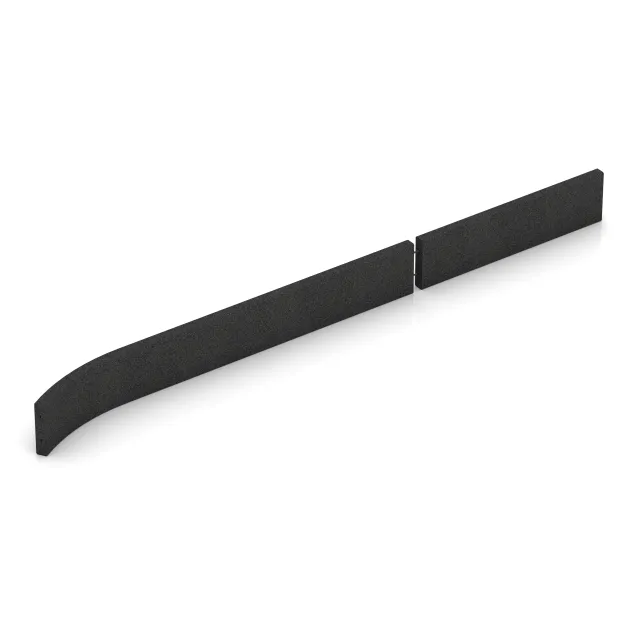 Typische Verlegung oder Einbausituation für den Artikel 2596 von WARCO - Rubber kerbstone (Deep kerbstone), Farbton Anthracite in der Abmessung 1000 x 250 x 50 mm.