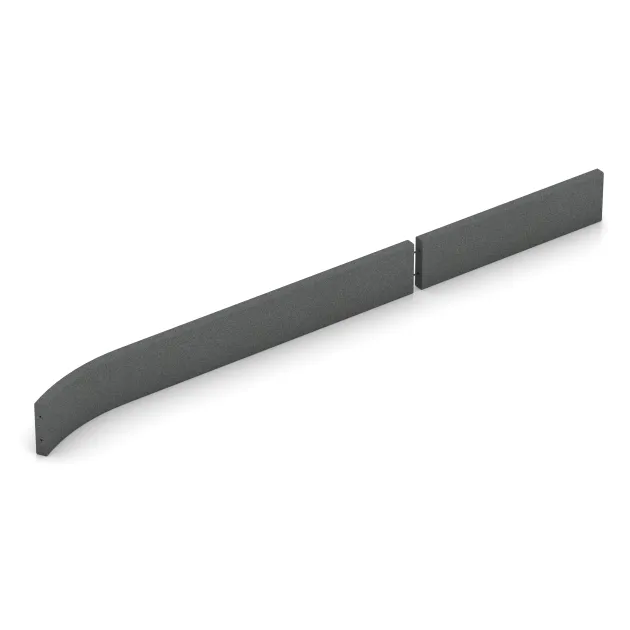 Typische Verlegung oder Einbausituation für den Artikel 2595 von WARCO - Rubber kerbstone (Deep kerbstone), Farbton Slate grey in der Abmessung 1000 x 250 x 50 mm.