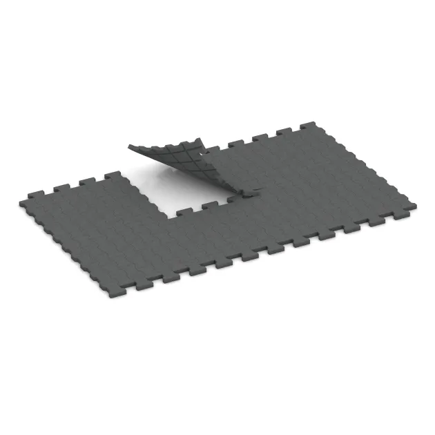 Typische Verlegung oder Einbausituation für den Artikel 3548 von WARCO - Interlocking paver mat, Farbton Slate grey in der Abmessung 1120 x 1000 x 43 mm.