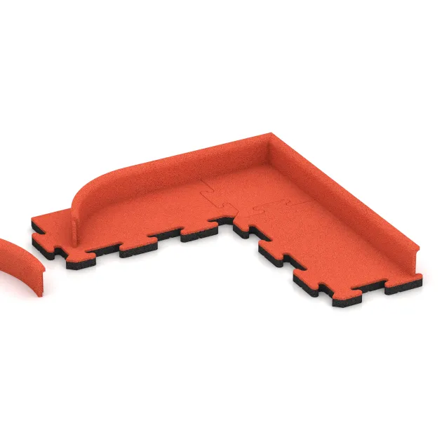 Typische Verlegung oder Einbausituation für den Artikel 4285 von WARCO - Skirting Board, Farbton Bright Red-Orange in der Abmessung 750 x 80 x 20 mm.