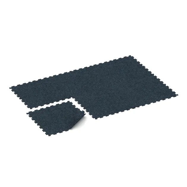 Typische Verlegung oder Einbausituation für den Artikel 1054 von WARCO - Fitness Floor Compact, Farbton Light Blue Speckled in der Abmessung 970 x 970 x 8 mm.