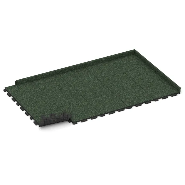 Typische Verlegung oder Einbausituation für den Artikel 1160 von WARCO - Terrace tile Classic, Farbton English Lawn in der Abmessung 500 x 500 x 30 mm.