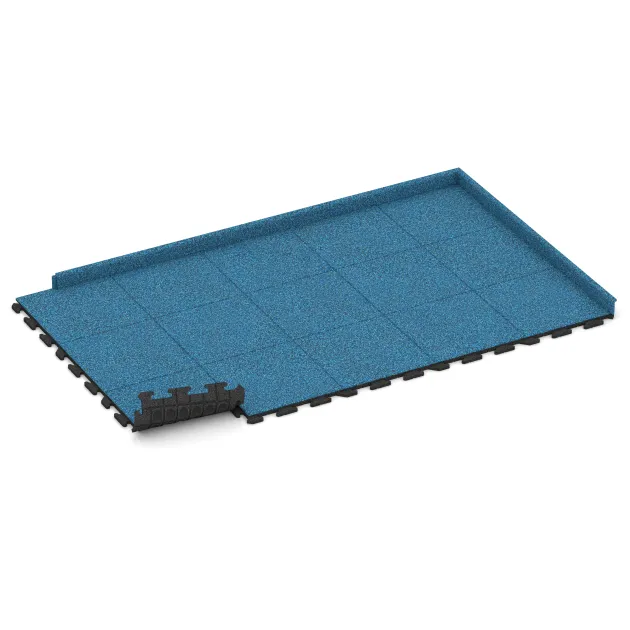 Typische Verlegung oder Einbausituation für den Artikel 1163 von WARCO - Terrace tile Classic, Farbton Atlantic in der Abmessung 500 x 500 x 30 mm.