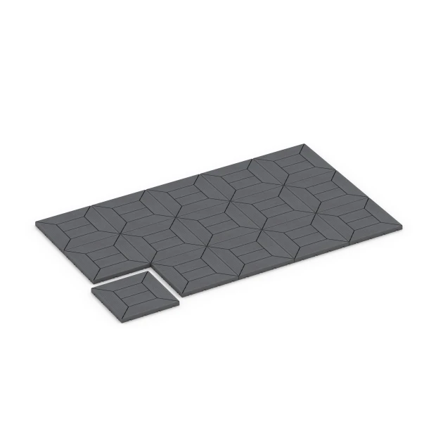 Typische Verlegung oder Einbausituation für den Artikel 6348 von WARCO - Cassette Pattern – Deck Tile, Farbton Silver Grey in der Abmessung 30 x 30 x 2 cm.