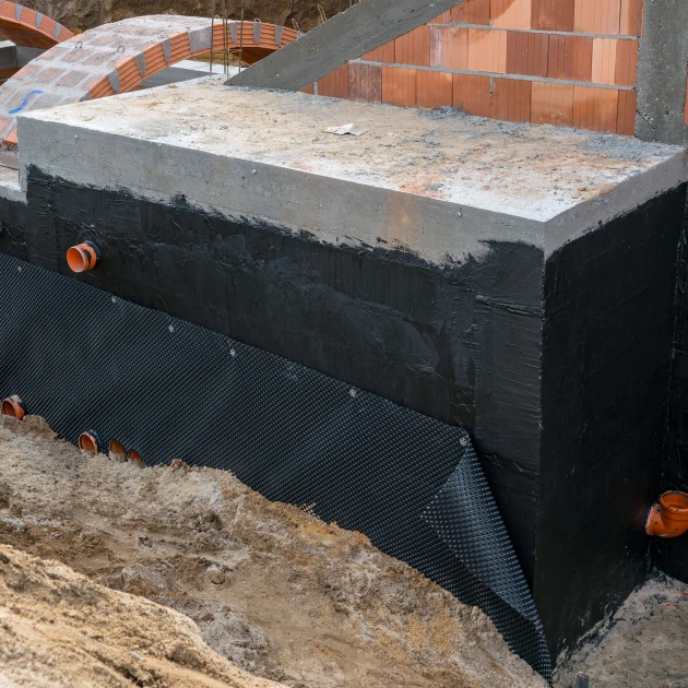 Typische Verlegung oder Einbausituation für den Artikel 0026 von WARCO - ALLESDICHT – Waterproofing Coating, Farbton Grey in der Abmessung 25 kg | 7,6 m².