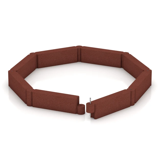 Typische Verlegung oder Einbausituation für den Artikel 2573 von WARCO - Rubber Border Block, Farbton Brick red in der Abmessung 1000 x 300 x 154 mm.