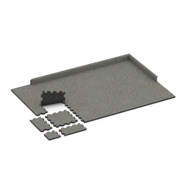 Typische Verlegung oder Einbausituation für den Artikel 3721 von WARCO - Fitness Mat Premium 2 cm, Farbton Grey Granite in der Abmessung 30,6 x 30,6 x 2 cm | 0,094 m².