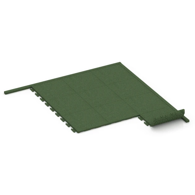 Typische Verlegung oder Einbausituation für den Artikel 3786 von WARCO - Rubber Kerb, Farbton Grass green in der Abmessung 100 × 5 × 25 cm.