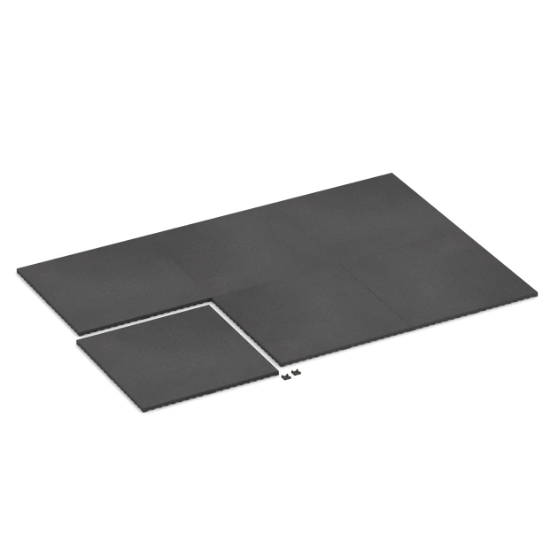 Typische Verlegung oder Einbausituation für den Artikel 3782 von WARCO - Fitness Performance Impact Training Floor, Farbton Anthracite in der Abmessung 100 × 100 × 3 cm.