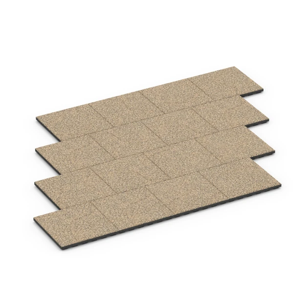 Typische Verlegung oder Einbausituation für den Artikel 6428 von WARCO - Playground safety tile – CFH 120 cm, Farbton Travertine in der Abmessung 50 x 50 x 4 cm.