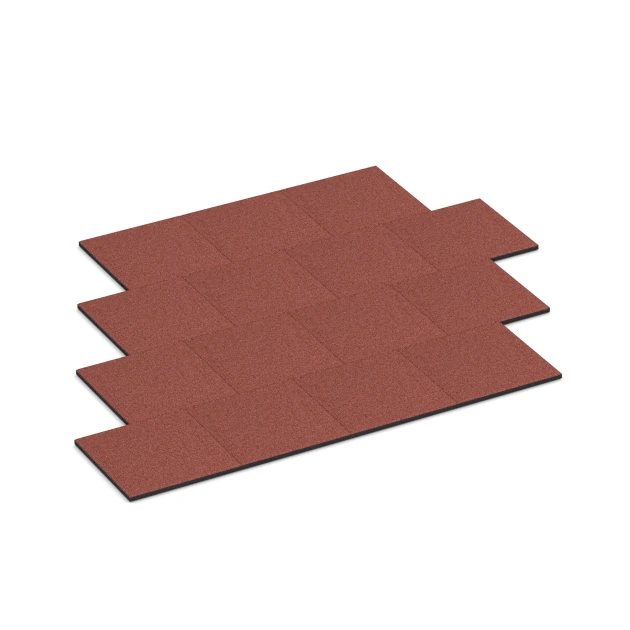 Typische Verlegung oder Einbausituation für den Artikel 6288 von WARCO - Playground Safety Tiles, Farbton Tomato red in der Abmessung 50 x 50 x 3 cm | 0,25 m².