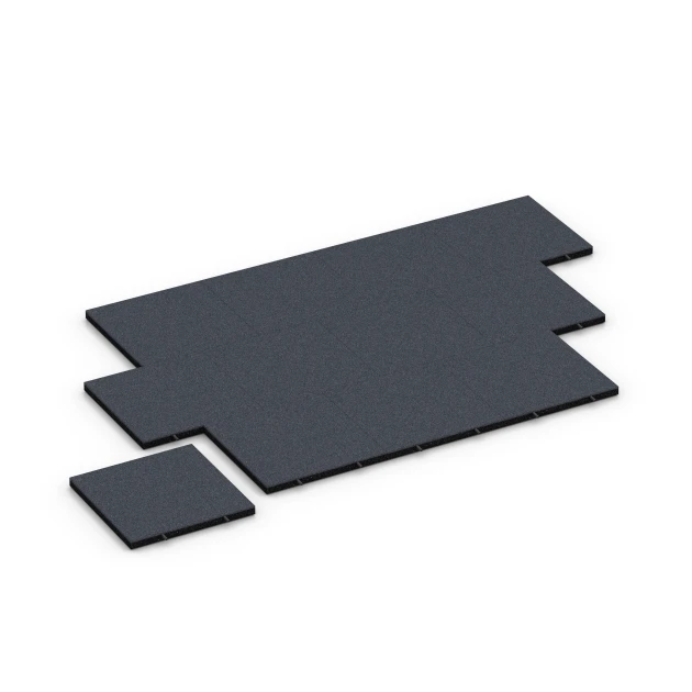 Typische Verlegung oder Einbausituation für den Artikel 6221 von WARCO - Playground Safety Tiles, Farbton Slate grey in der Abmessung 50 x 50 x 4 cm.