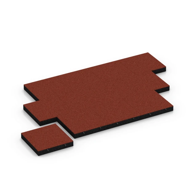Typische Verlegung oder Einbausituation für den Artikel 6205 von WARCO - Playground Safety Tiles, Farbton Brick red in der Abmessung 50 x 50 x 8 cm.