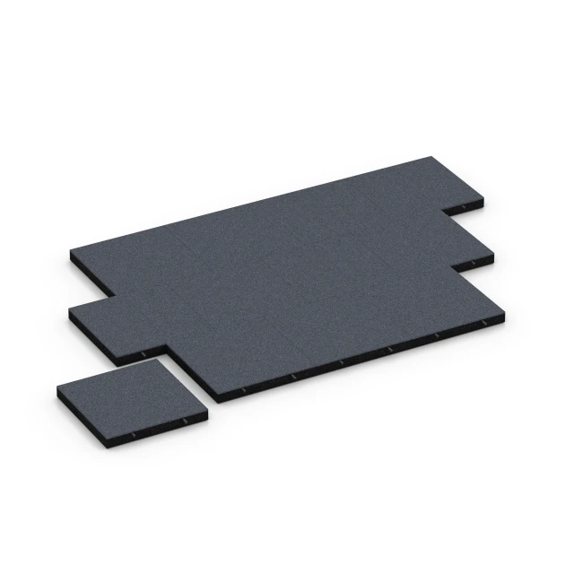 Typische Verlegung oder Einbausituation für den Artikel 6269 von WARCO - Playground safety tile – 180 cm, Farbton Slate grey in der Abmessung 50 x 50 x 6 cm.