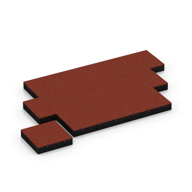 Typische Verlegung oder Einbausituation für den Artikel 6278 von WARCO - Playground Safety Tile – 300 cm, Farbton Brick red in der Abmessung 50 x 50 x 11 cm.