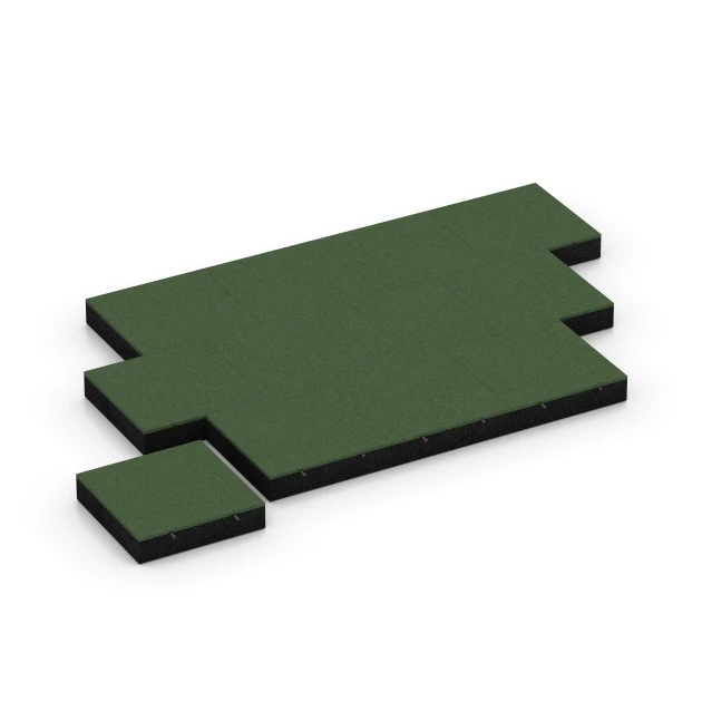 Typische Verlegung oder Einbausituation für den Artikel 6279 von WARCO - Playground Safety Tile – 300 cm, Farbton Grass green in der Abmessung 50 x 50 x 11 cm.