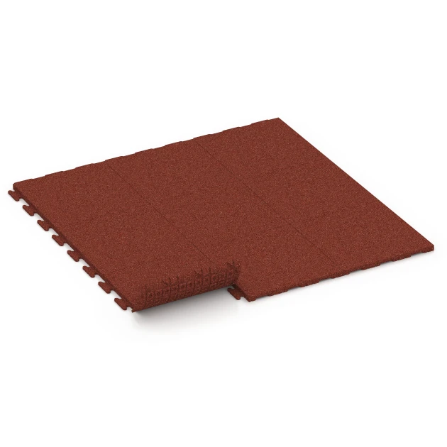 Typische Verlegung oder Einbausituation für den Artikel 6976 von WARCO - Fitness Floor Tile Classic, Farbton Brick red in der Abmessung 50 x 50 x 3 cm | 0,25 m².